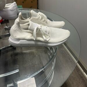 adidas Men’s Knit Lace-Up Sneakers in Cream White